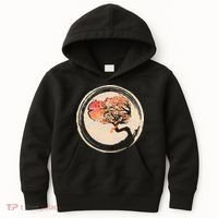 Bonsai Tree in Enso Circle Japanese Zen Kids Hoodie thumb 0