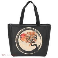 Bonsai Tree in Enso Circle Japanese Zen Tote Bag thumb 0