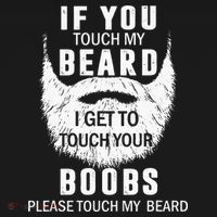 Beard T If You Touch My Beard I Get To Touch Your Boobs Coaster thumb 2
