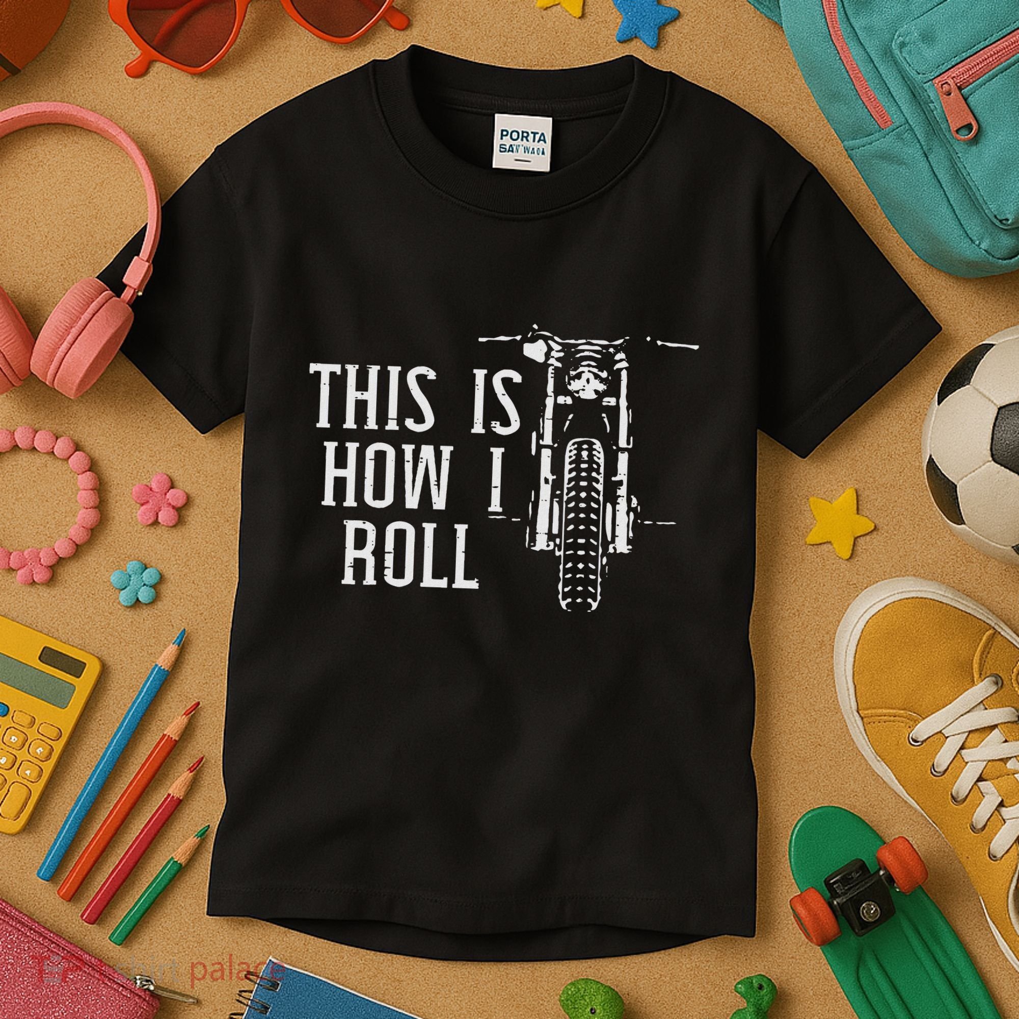 Biker This Is How I Roll Motorcycle Motorbike Women Kids T-Shirt