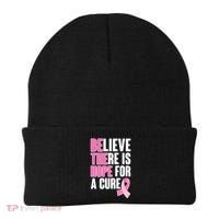 Believe There Is Hope For A Cure Be The Hope Breast Cancer Awareness Beanie thumb 0