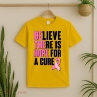Believe There Is Hope For A Cure Be The Hope Breast Cancer Awareness T-Shirt thumb 2