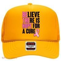 Believe There Is Hope For A Cure Be The Hope Breast Cancer Awareness Hat thumb 0