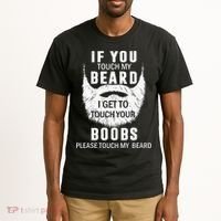 Beard T If You Touch My Beard I Get To Touch Your Boobs Tall T-Shirt thumb 2