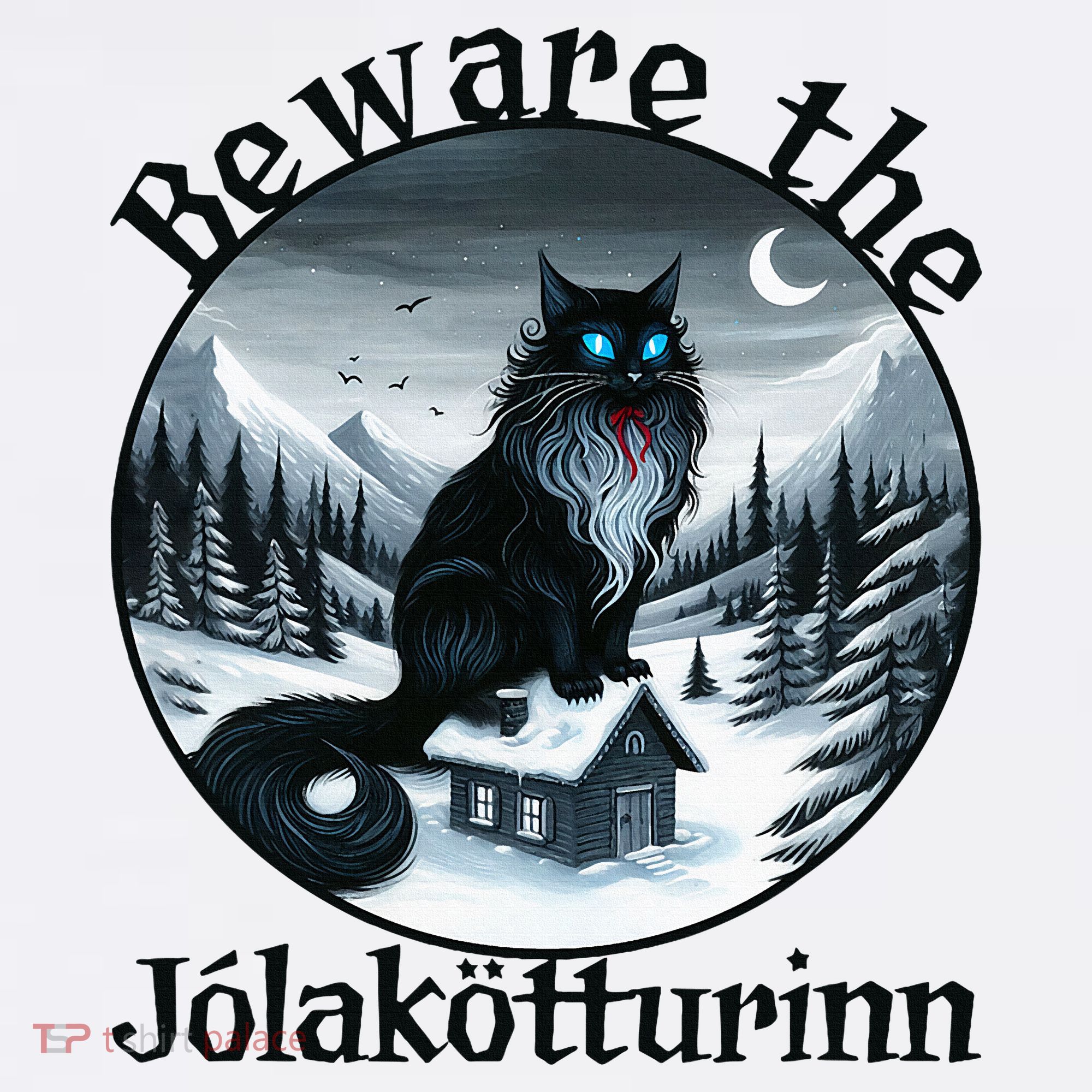 Beware The Jolakotturinn Yule Cat Icelandic Christmas Norse Women's Tank Top