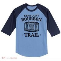 Bourbon Trail Kentucky KY Whiskey Gift Raglan Baseball Sleeve Shirt thumb 0