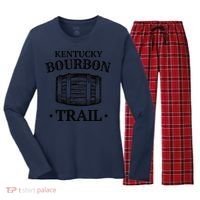 Bourbon Trail Kentucky KY Whiskey Gift Women's Long Sleeve Flannel Pajama Set  thumb 0