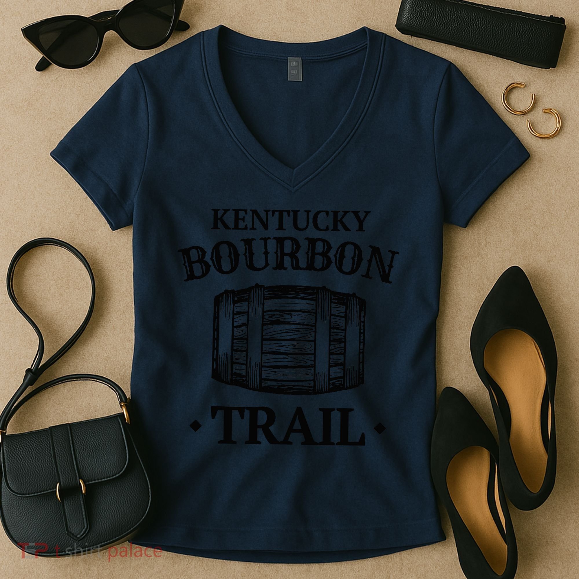 Bourbon Trail Kentucky KY Whiskey Gift Women's V-Neck T-Shirt