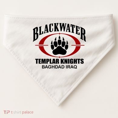 Blackwater Templar Knights Baghad Iraq USA-Made Doggie Bandana