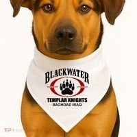 Blackwater Templar Knights Baghad Iraq USA-Made Doggie Bandana thumb 1