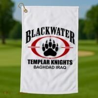 Blackwater Templar Knights Baghad Iraq Golf Towel thumb 1