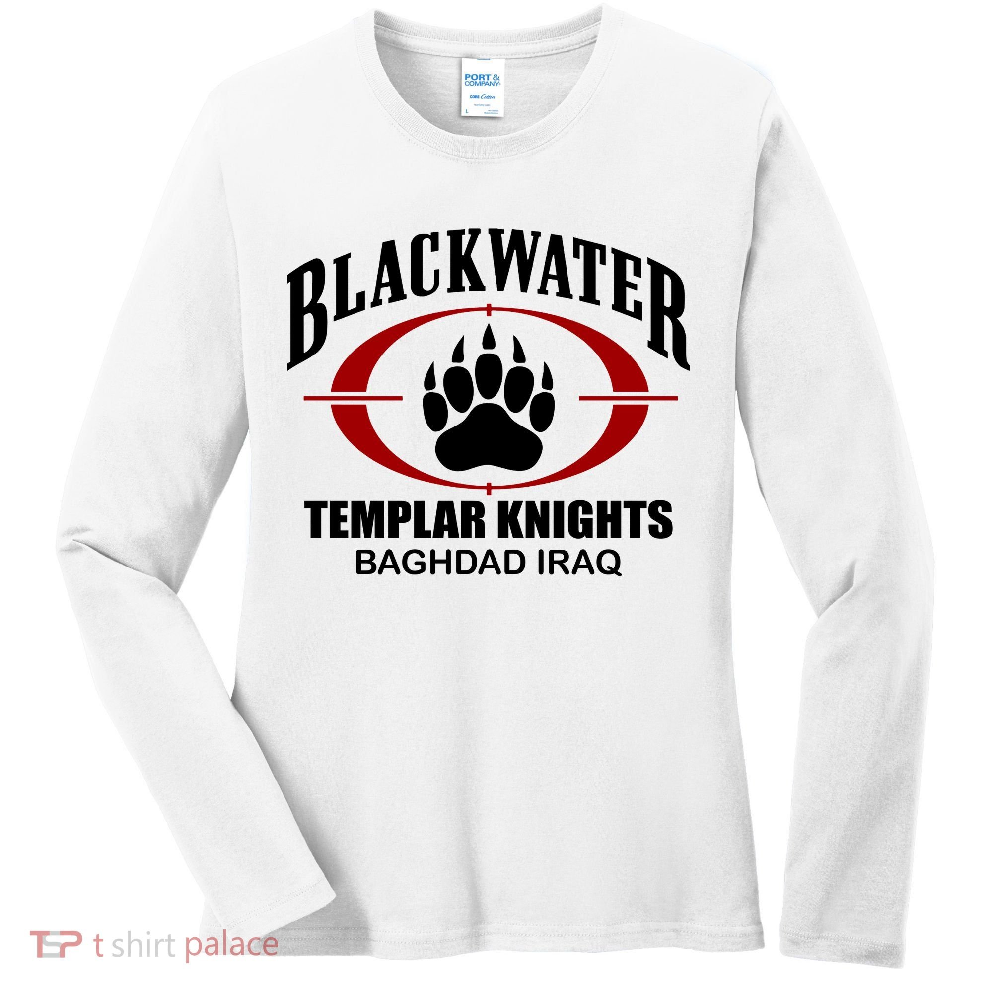 Blackwater Templar Knights Baghad Iraq Women's Long Sleeve Shirt