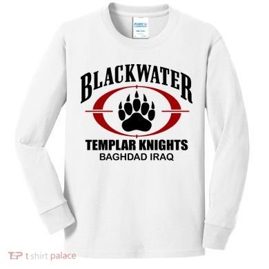 Blackwater Templar Knights Baghad Iraq Kids Long Sleeve Shirt