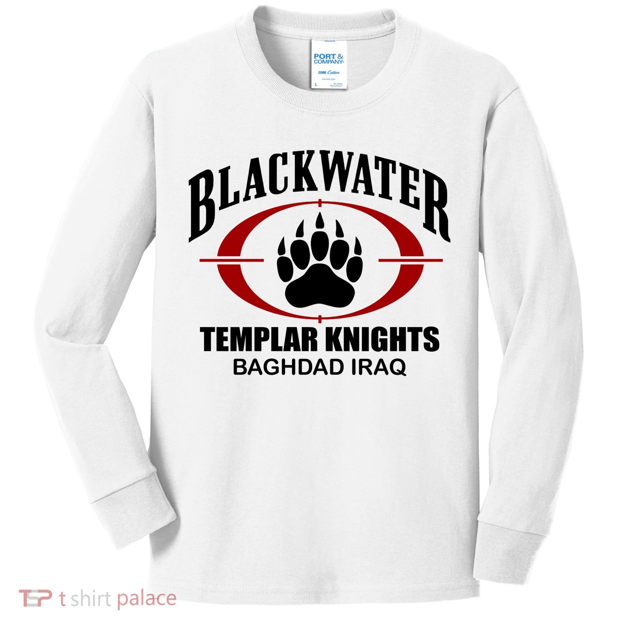 Blackwater Templar Knights Baghad Iraq Kids Long Sleeve Shirt