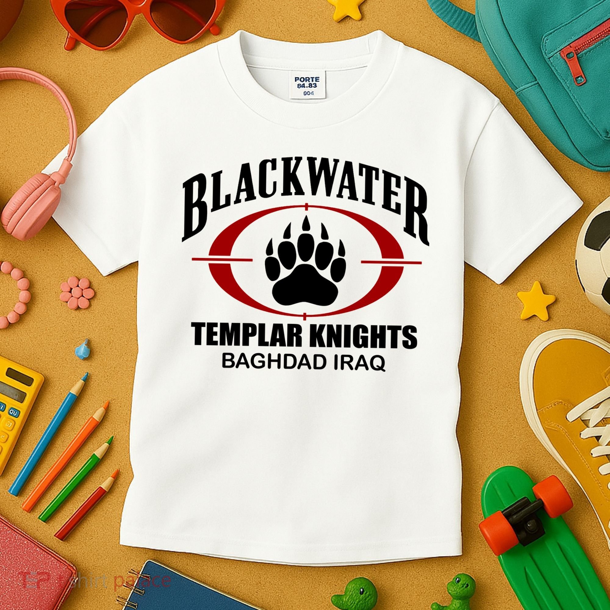 Blackwater Templar Knights Baghad Iraq Kids T-Shirt