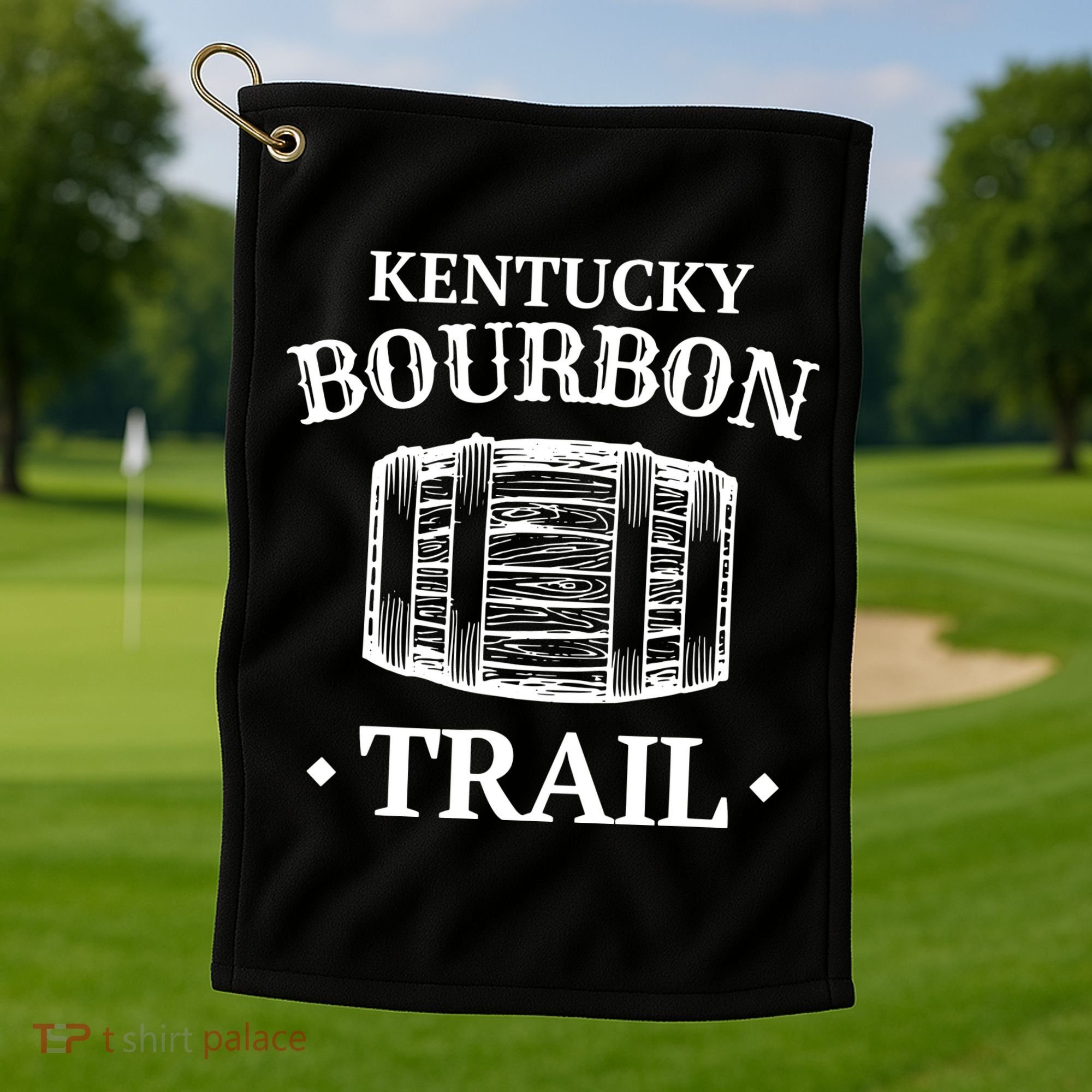 Bourbon Trail Kentucky Whiskey Golf Towel