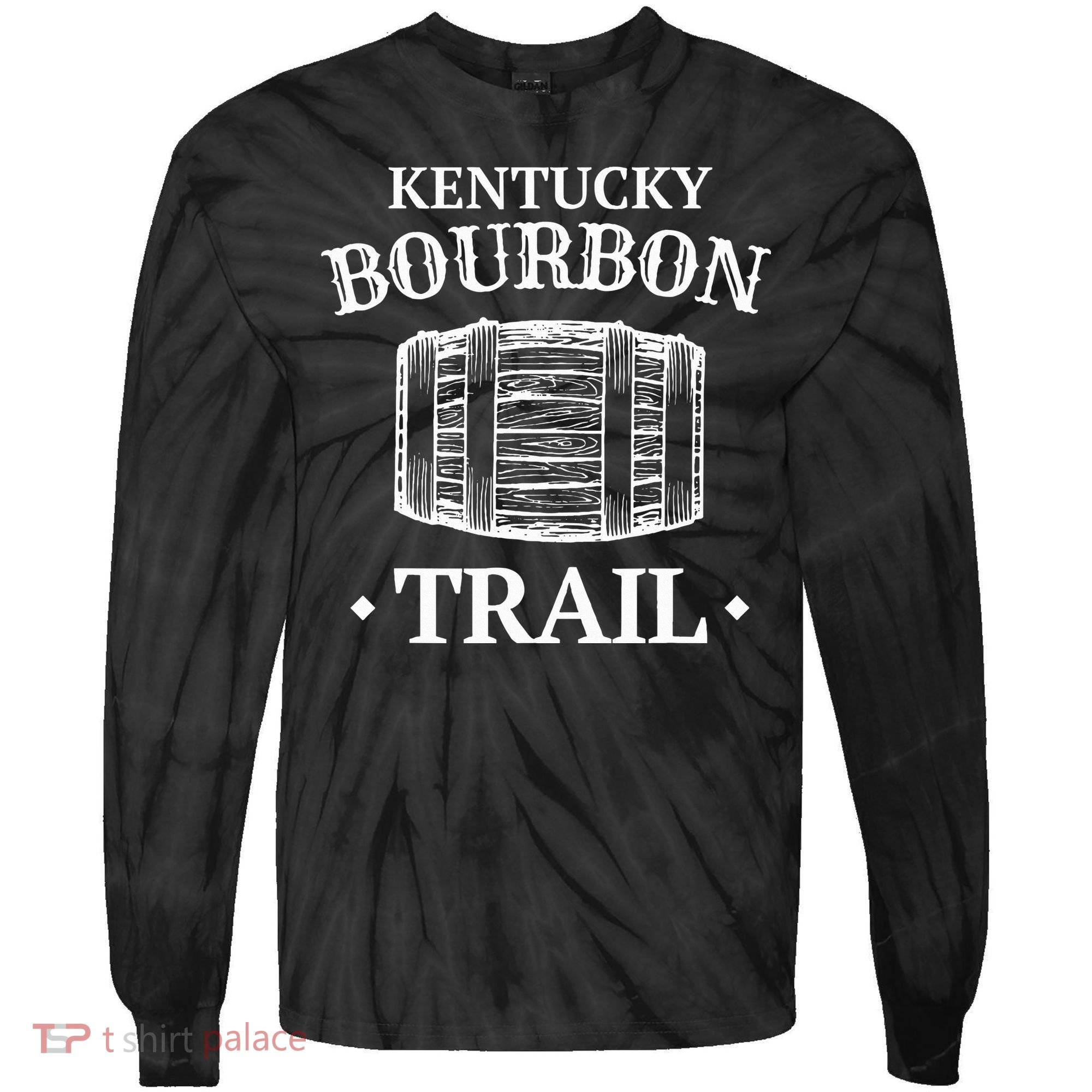 Bourbon Trail Kentucky Whiskey Tie-Dye Long Sleeve Shirt