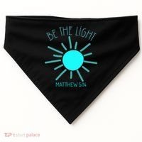 Be The Light Faith Religious Jesus Christian USA-Made Doggie Bandana thumb 0