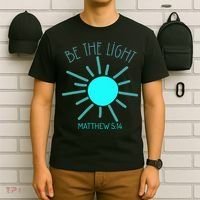 Be The Light Faith Religious Jesus Christian T-Shirt thumb 6