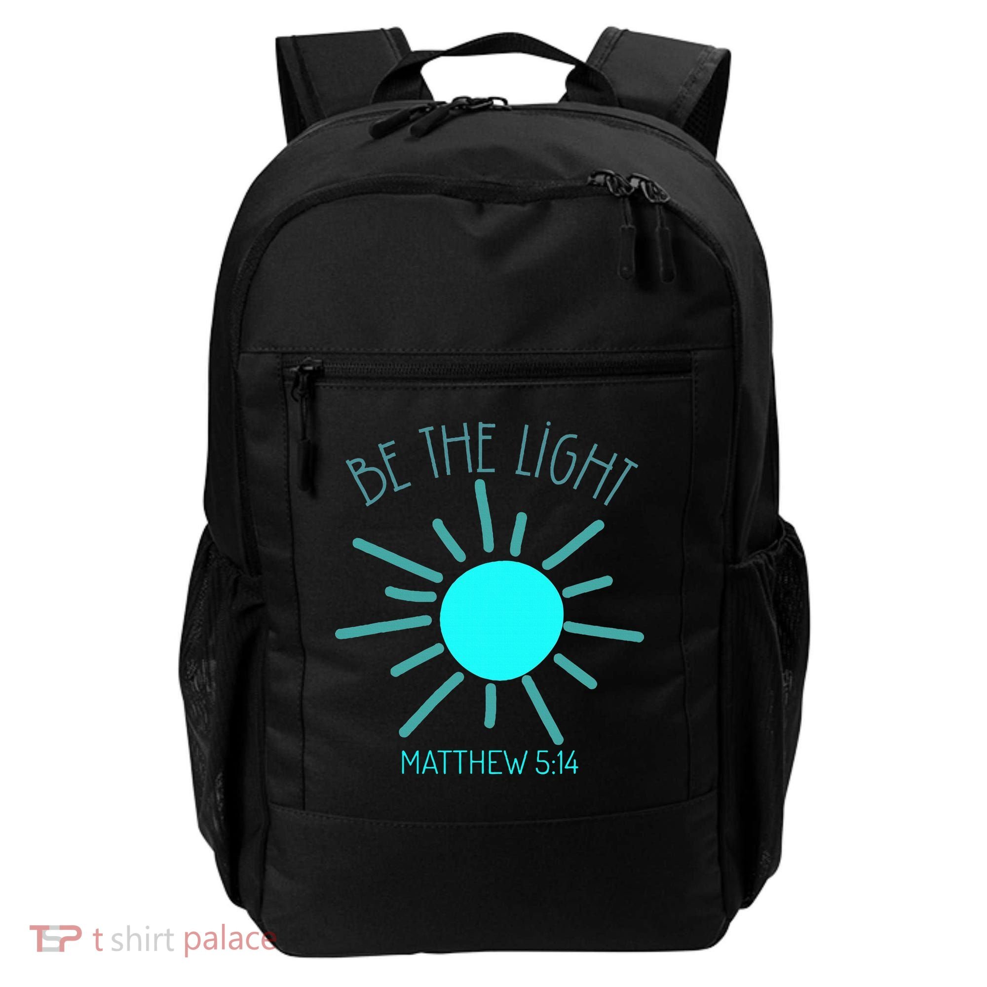 Be The Light Faith Religious Jesus Christian Backpack