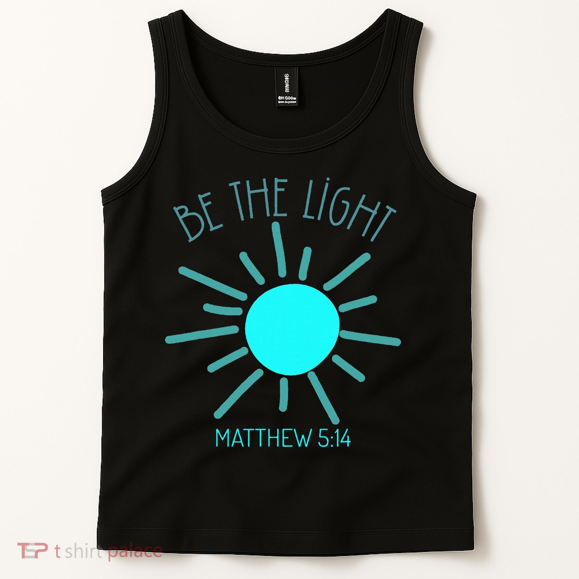 Be The Light Faith Religious Jesus Christian Tank Top