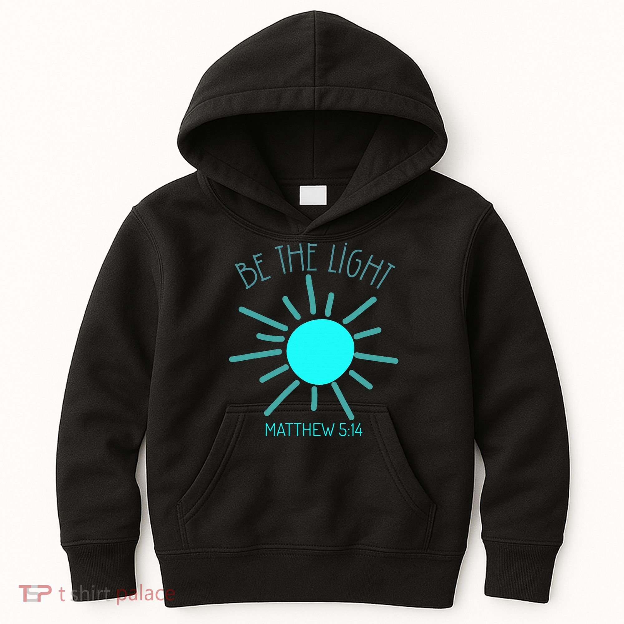 Be The Light Faith Religious Jesus Christian Kids Hoodie