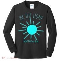 Be The Light Faith Religious Jesus Christian Kids Long Sleeve Shirt thumb 0