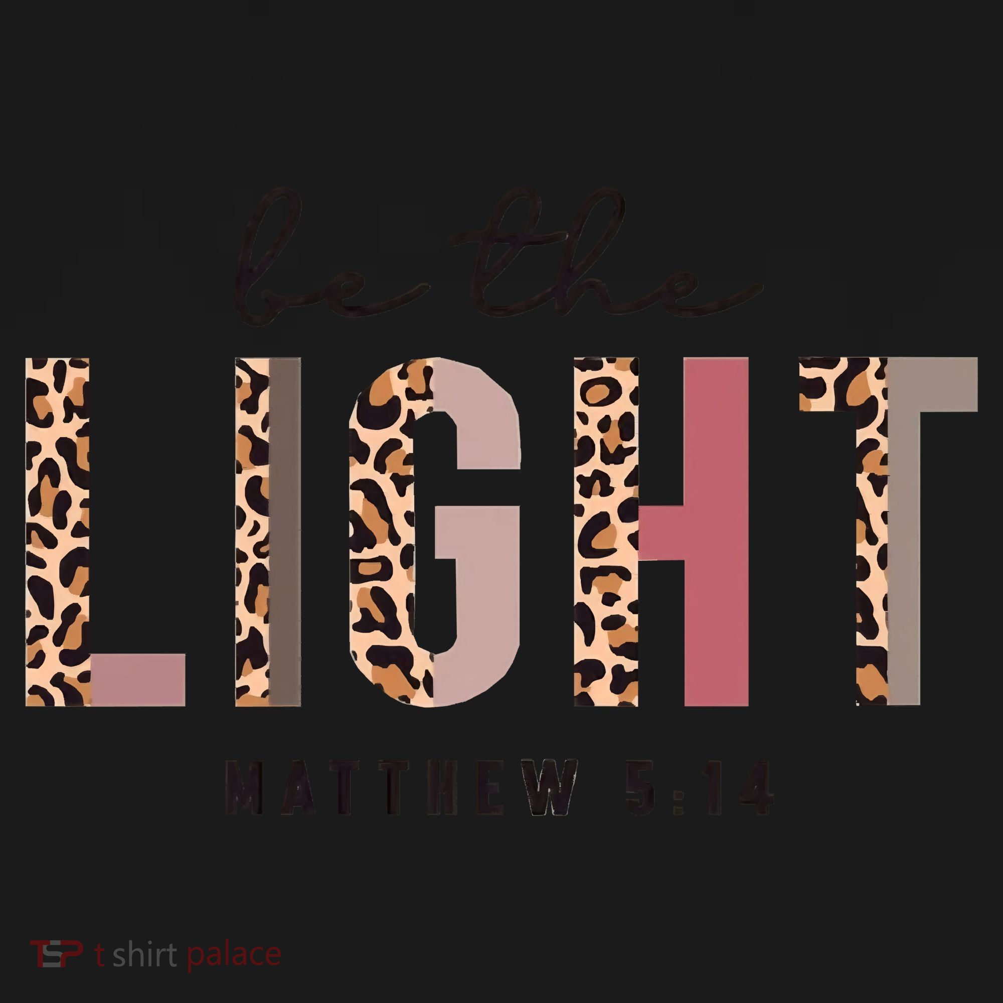 Be The Light Matthew Christian Faith Bible Verse Leopard Tote Bag