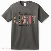 Be The Light Matthew Christian Faith Bible Verse Leopard T-Shirt thumb 0