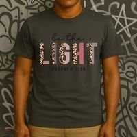 Be The Light Matthew Christian Faith Bible Verse Leopard T-Shirt thumb 3
