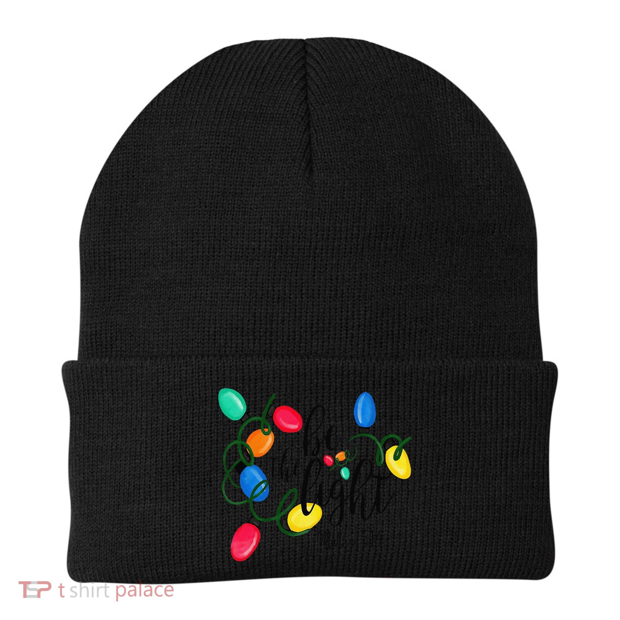 Be The Light Matthew 5 14 Christmas Lights Xmas Nativity Beanie