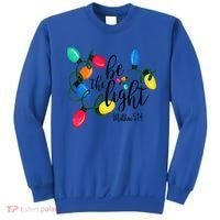 Be The Light Matthew 5 14 Christmas Lights Xmas Nativity Sweatshirt thumb 0