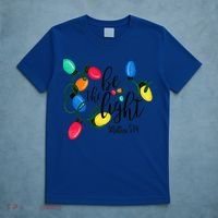 Be The Light Matthew 5 14 Christmas Lights Xmas Nativity T-Shirt thumb 5