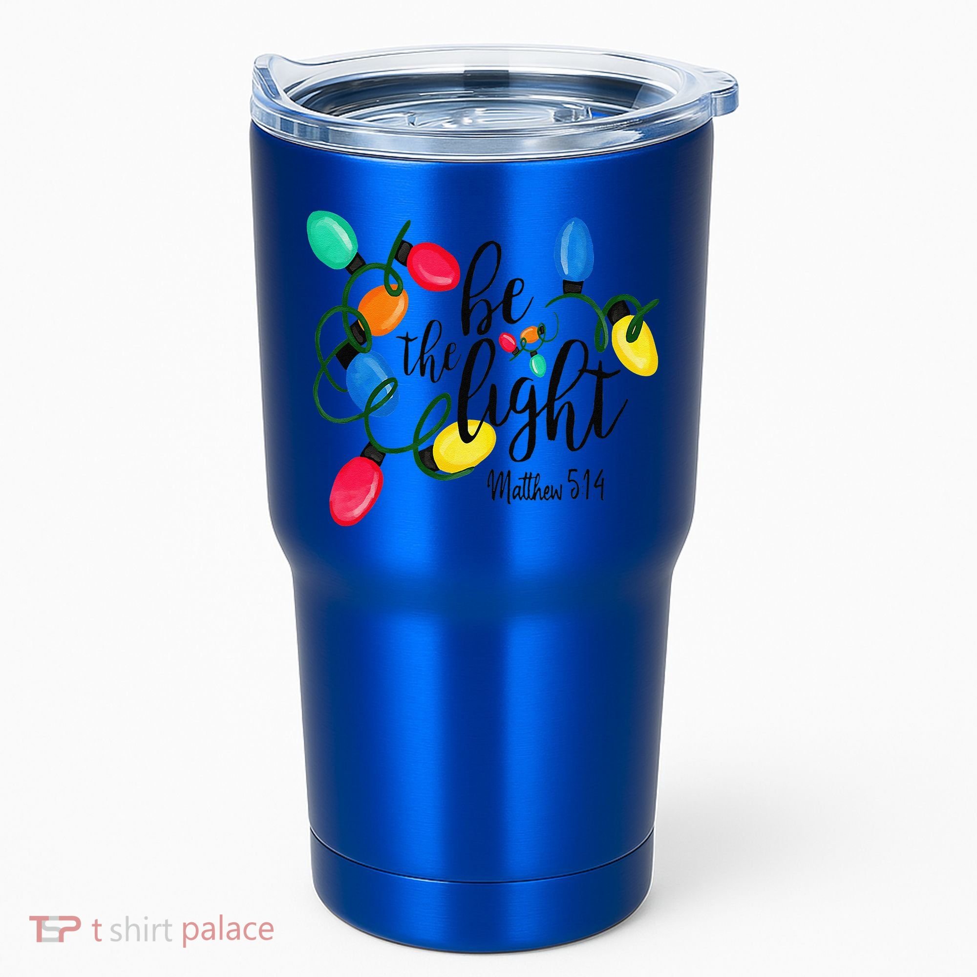 Be The Light Matthew 5 14 Christmas Lights Xmas Nativity Tumbler