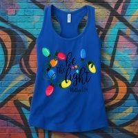 Be The Light Matthew 5 14 Christmas Lights Xmas Nativity Women's Tank Top thumb 3