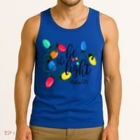Be The Light Matthew 5 14 Christmas Lights Xmas Nativity Tank Top thumb 3