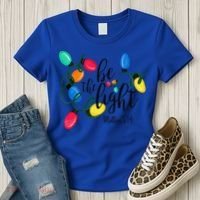 Be The Light Matthew 5 14 Christmas Lights Xmas Nativity Women's T-Shirt thumb 3