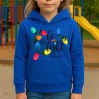 Be The Light Matthew 5 14 Christmas Lights Xmas Nativity Kids Hoodie thumb 3