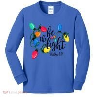 Be The Light Matthew 5 14 Christmas Lights Xmas Nativity Kids Long Sleeve Shirt thumb 0