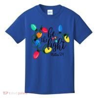 Be The Light Matthew 5 14 Christmas Lights Xmas Nativity Kids T-Shirt thumb 0