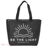 Be The Light Faith Religious Jesus Christian Tote Bag thumb 0