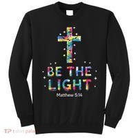 Be The Light Christmas Jesus Cross Sweatshirt thumb 0