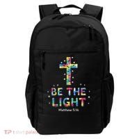 Be The Light Christmas Jesus Cross Backpack thumb 0