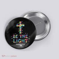 Be The Light Christmas Jesus Cross Button thumb 0