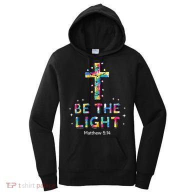 Be The Light Christmas Jesus Cross Women's Hoodie