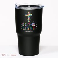 Be The Light Christmas Jesus Cross Tumbler thumb 0