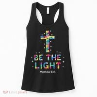 Be The Light Christmas Jesus Cross Women's Tank Top thumb 0