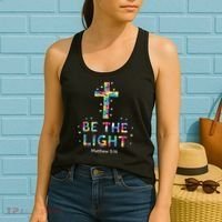Be The Light Christmas Jesus Cross Women's Tank Top thumb 2