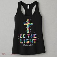 Be The Light Christmas Jesus Cross Women's Tank Top thumb 3