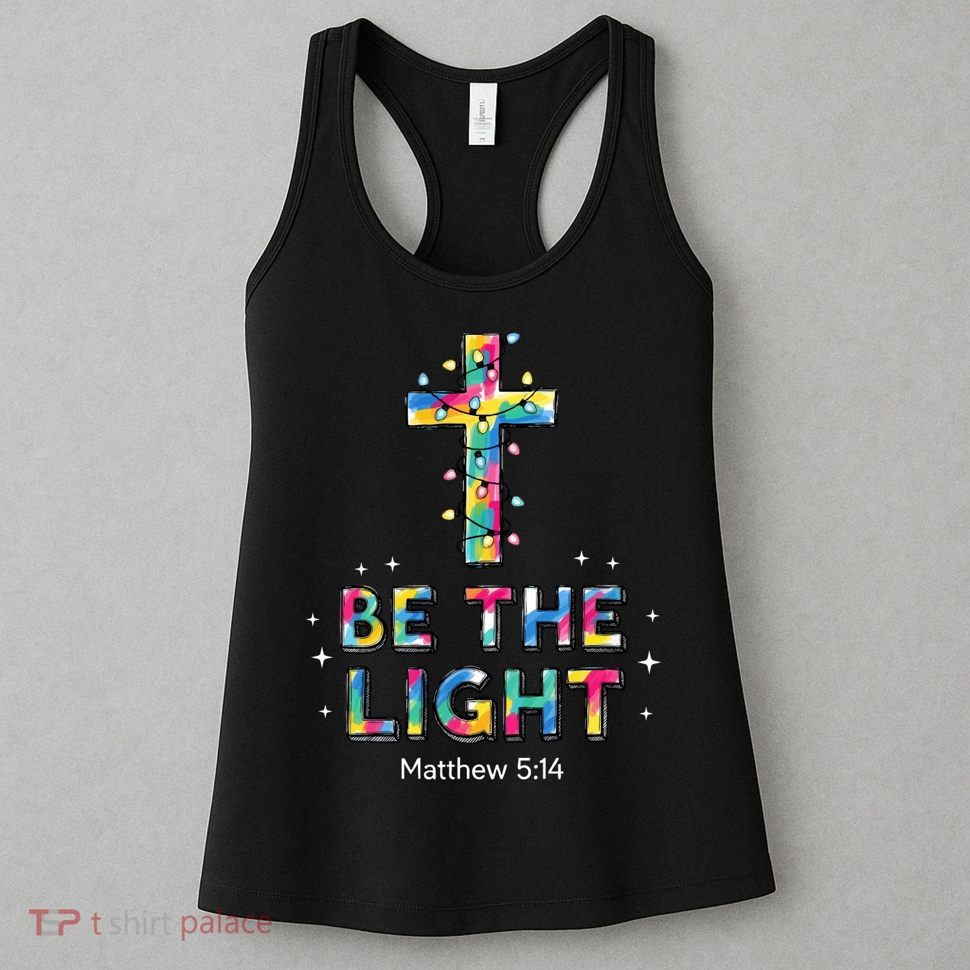Be The Light Christmas Jesus Cross Women's Tank Top